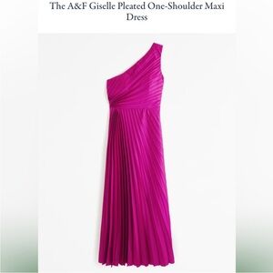 A&F Giselle Pleated One-Shoulder Maxi Dress